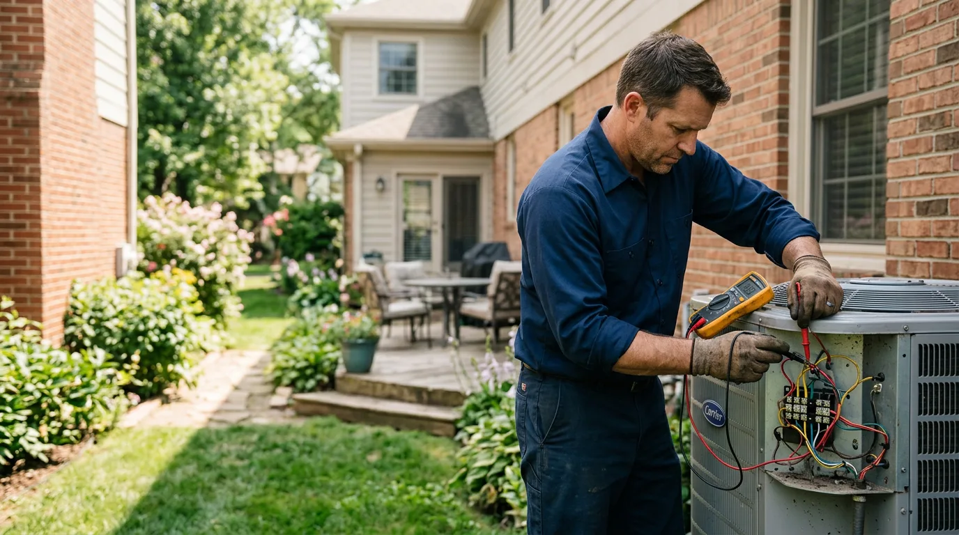 HVAC technician working near Blairsville, PA